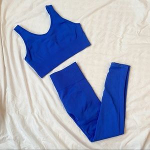 cobalt blue workout set